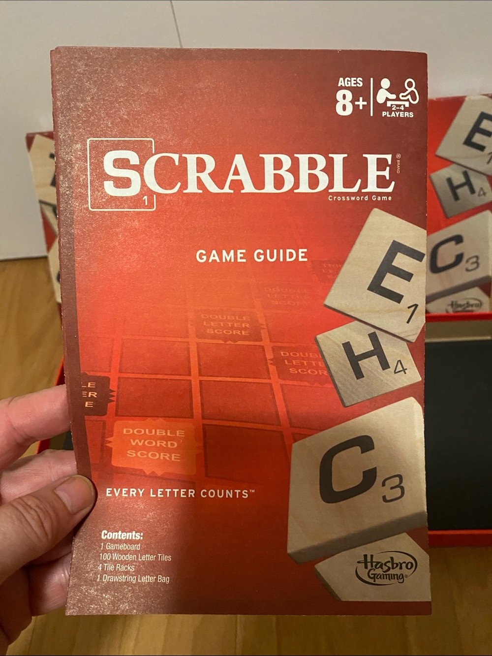 Hasbro Scrabble Crossword Game wooden tiles - Picture 4 of 6